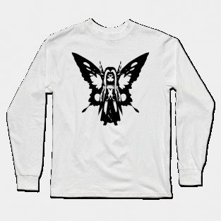 Fairy King minimal silhouette white Long Sleeve T-Shirt